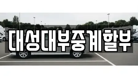 대전 서구 월평동 장기렌트카 전문 대성대부중계할부