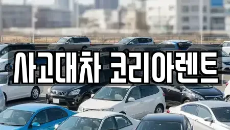 대전 중구 선화동 단기렌트카 전문 사고대차 코리아렌트