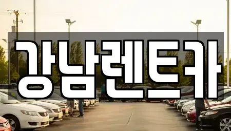 대전광역시 동구 소제동 렌트카 전문 강남렌트카