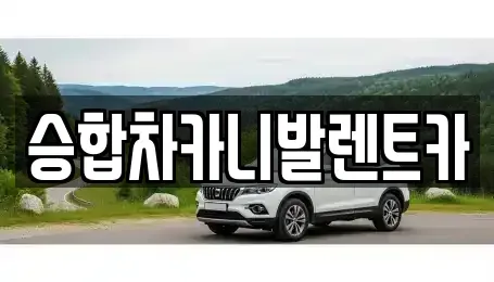 대전광역시 동구 소제동 렌트카 전문 승합차카니발렌트카
