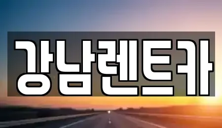 대전광역시 서구 만년동 렌트카 전문 강남렌트카