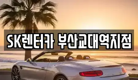 부산 동래구 칠산동 렌트카 전문 SK렌터카 부산교대역지점