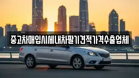 부산 영도구 중고차매입 전문 중고차매입시세내차팔기견적가격수출업체