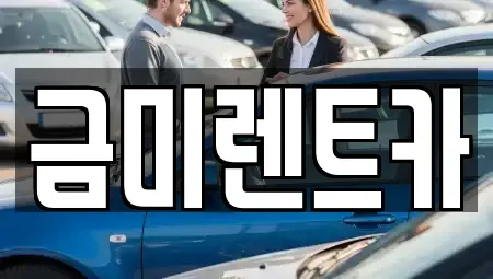 서울 동작구 본동 렌트카 전문 금미렌트카