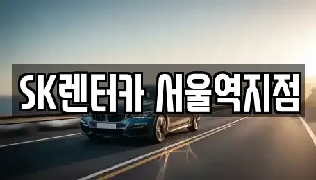 서울 용산구 용산동2가 렌트카 전문 SK렌터카 서울역지점