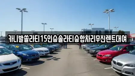 서울 은평구 응암동 렌트카 전문 카니발쏠라티15인승솔라티승합차리무진렌트대여