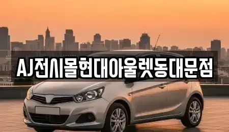 서울 중구 방산동 렌트카 전문 AJ전시몰현대아울렛동대문점