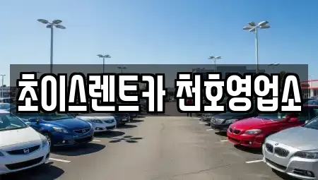 서울특별시 강동구 암사동 단기렌트카 전문 초이스렌트카 천호영업소