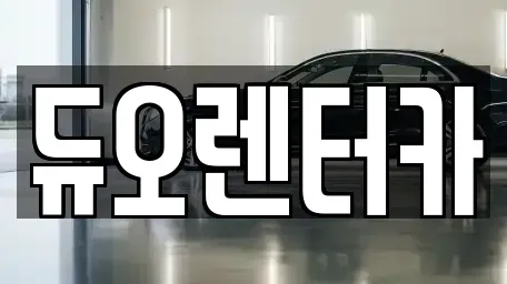 서울특별시 동대문구 장안동 렌트카 전문 듀오렌터카