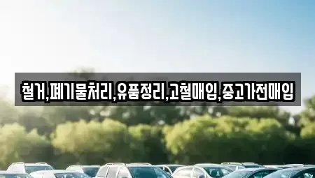 서울특별시 마포구 염리동 중고차매입 전문 철거,폐기물처리,유품정리,고철매입,중고가전매입