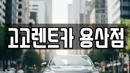 서울특별시 용산구 청파동3가 렌트카 전문 고고렌트카 용산점