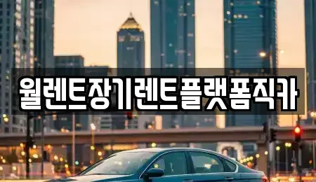서울특별시 종로구 부암동 렌트카 전문 월렌트장기렌트플랫폼직카