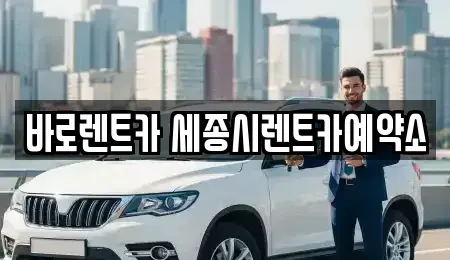 세종 아름동 렌트카 전문 바로렌트카 세종시렌트카예약소