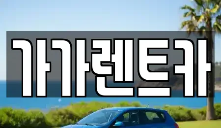 세종 아름동 장기렌트카 전문 가가렌트카