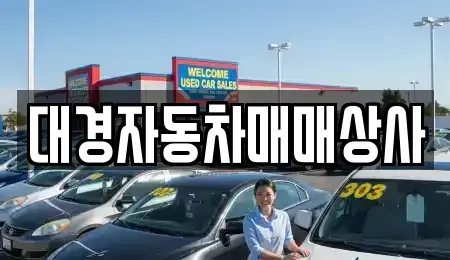 울산 중고차매매 전문 대경자동차매매상사