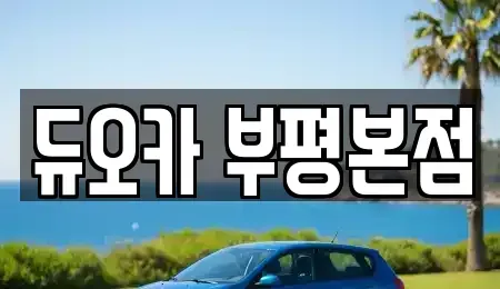 인천광역시 계양구 작전동 장기렌트카 전문 듀오카 부평본점