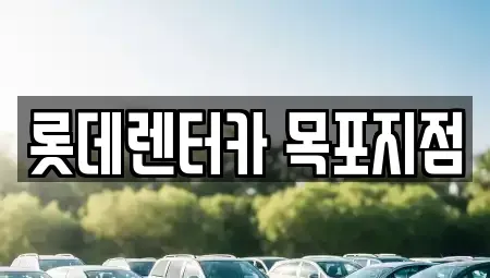 전남 무안군 단기렌트카 전문 롯데렌터카 목포지점