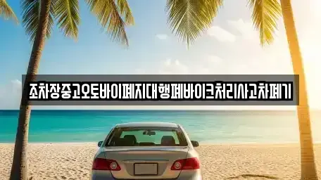 전남 장흥군 용산면 중고차 전문 조차장중고오토바이폐지대행폐바이크처리사고차폐기