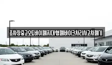 전라남도 나주시 봉황면 중고차 전문 조차장중고오토바이폐지대행폐바이크처리사고차폐기