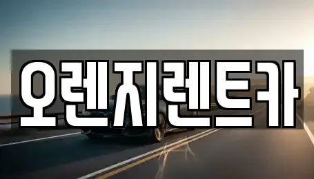 전라남도 목포시 대양동 렌트카 전문 오렌지렌트카