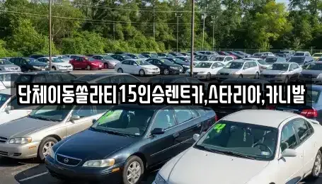 전북특별자치도 군산시 송창동 렌트카 전문 단체이동쏠라티15인승렌트카,스타리아,카니발