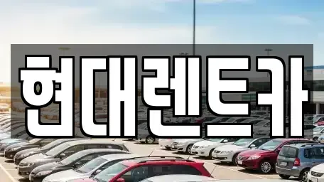 전북특별자치도 군산시 장재동 렌트카 전문 현대렌트카