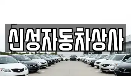 전북특별자치도 정읍시 영파동 중고차매매 전문 신성자동차상사
