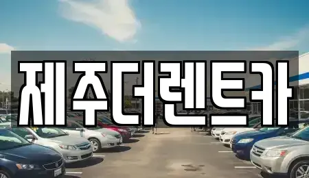 제주 제주시 애월읍 렌트카 전문 제주더렌트카