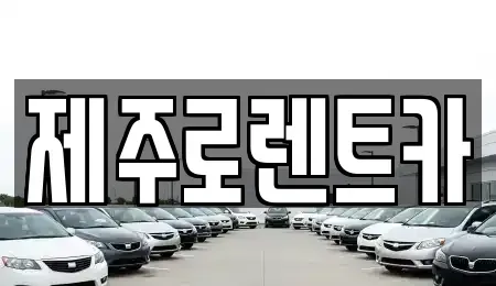 제주 제주시 애월읍 렌트카 전문 제주로렌트카
