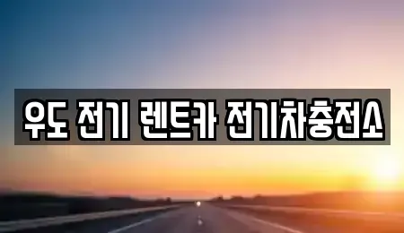 제주 제주시 우도면 렌트카 전문 우도 전기 렌트카 전기차충전소