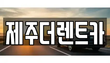 제주특별자치도 제주시 애월읍 렌트카 전문 제주더렌트카