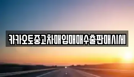 충남 공주시 유구읍 중고차 전문 카카오토중고차매입매매수출판매시세
