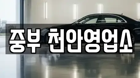 충남 렌트카 전문 중부 천안영업소