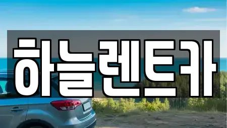 충남 보령시 남포면 렌트카 전문 하늘렌트카