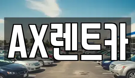 충남 서산시 인지면 장기렌트카 전문 AX렌트카