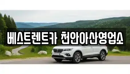 충남 천안시 동남구 구성동 렌트카 전문 베스트렌트카 천안아산영업소