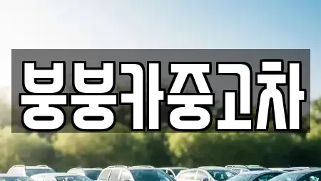 충북 단양군 영춘면 중고차매매 전문 붕붕카중고차