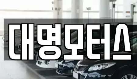 충북 옥천군 군북면 중고차매매 전문 대명모터스