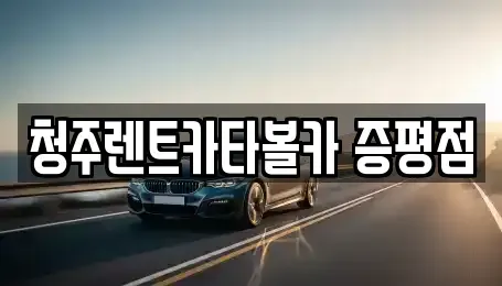 충북 증평군 증평읍 장기렌트카 전문 청주렌트카타볼카 증평점