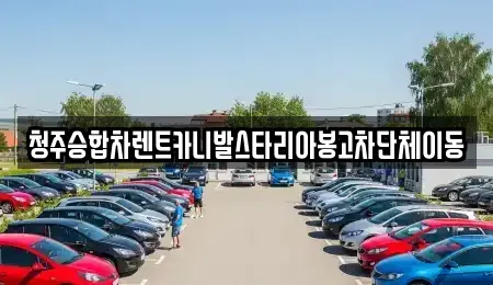 충북 청주시 흥덕구 강서동 렌트카 전문 청주승합차렌트카니발스타리아봉고차단체이동
