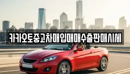 충청남도 공주시 중고차매입 전문 카카오토중고차매입매매수출판매시세