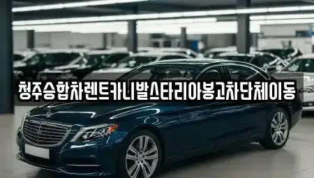 충청북도 청주시 서원구 산남동 렌트카 전문 청주승합차렌트카니발스타리아봉고차단체이동